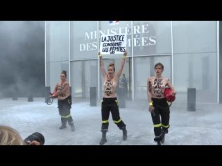 three femen denounce the impunity enjoyed by three firefighters accused of forced 1080p