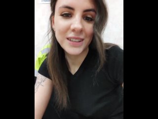 business brunette streams from work
